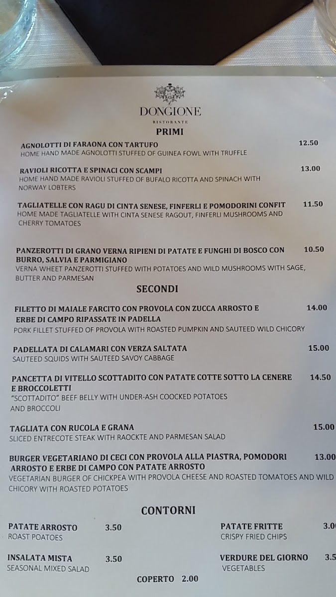 Il Dongione Ristorante Photo Menu 5
