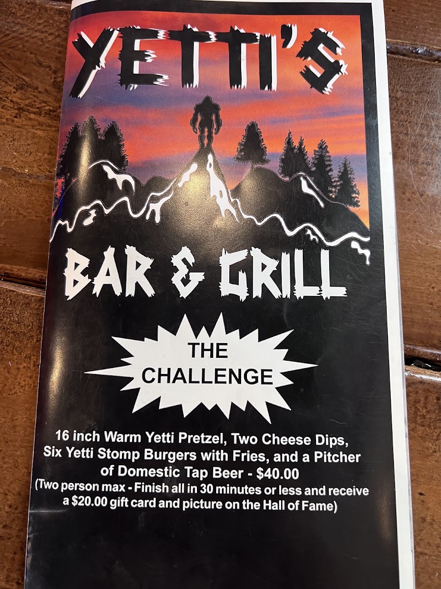 Yetti’s Bar & Grill Photo Menu 9