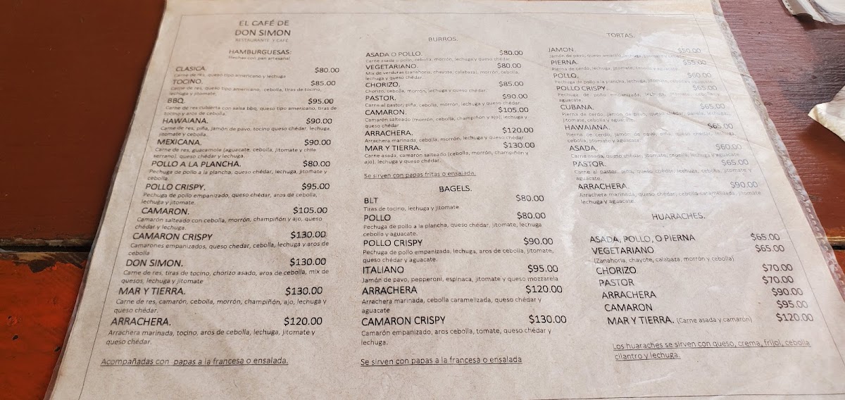 El Café De Don Simón Photo Menu 1