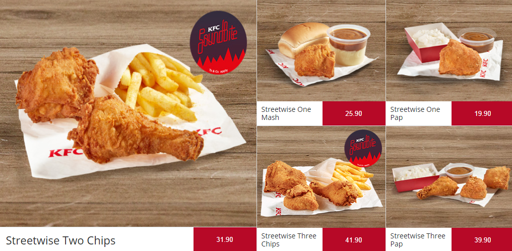 KFC Alexandra Pan African Centre Photo Menu 1