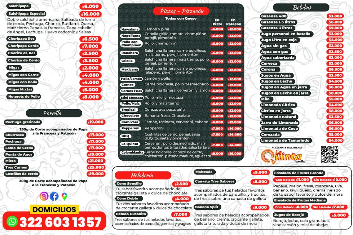 Pizzeria y Heladería La Quinta Photo Menu 1