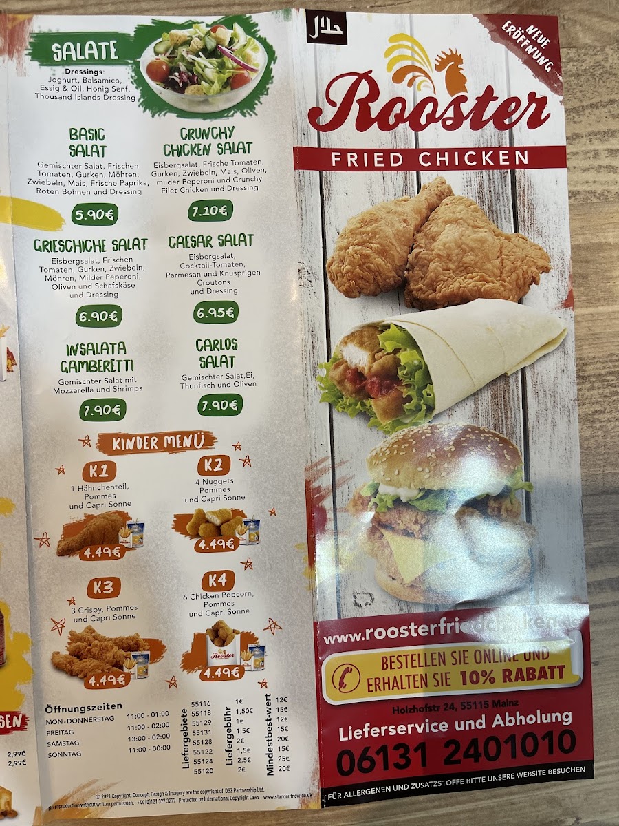 Rooster Fried Chicken Photo Menu 2