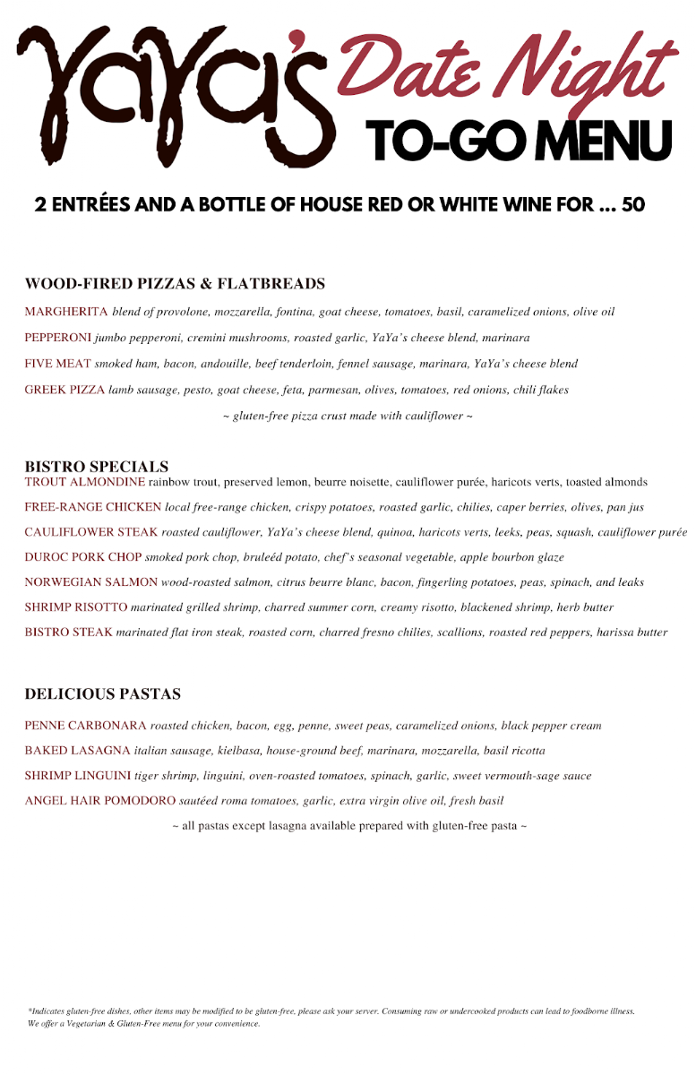 YaYa's Euro Bistro Photo Menu 7