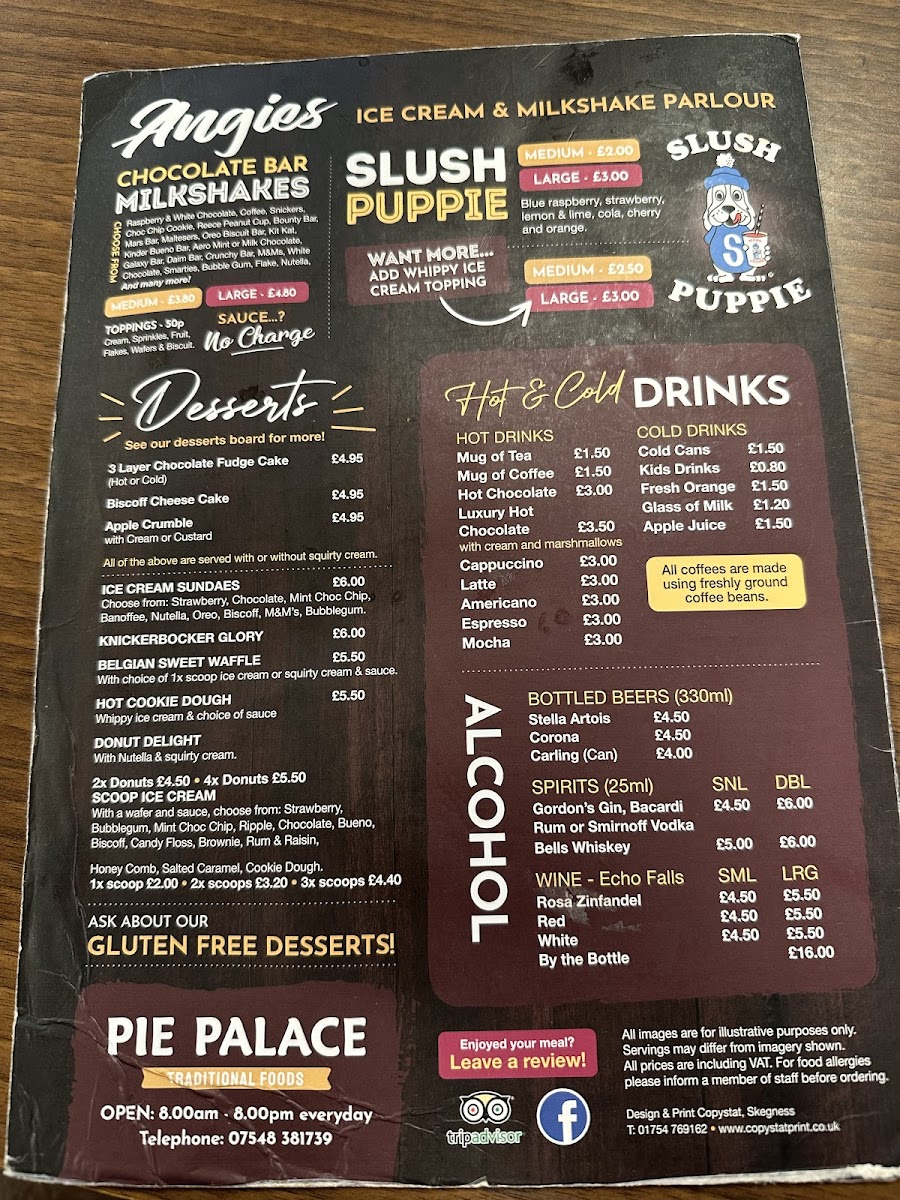 Pie Palace Photo Menu 2