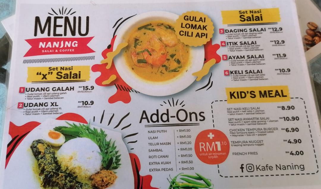Kafe Naning Photo Menu 1