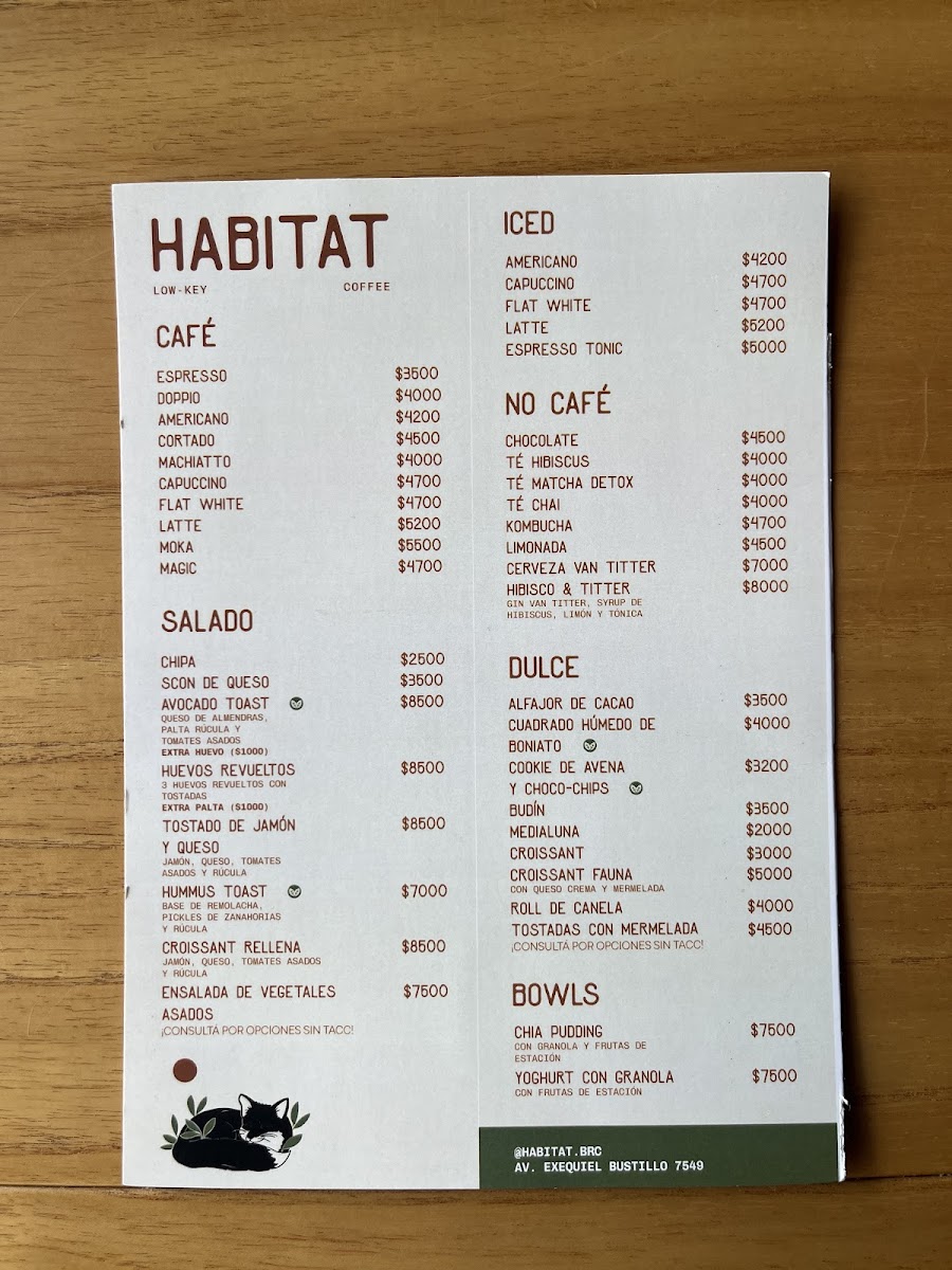 HABITAT Low-key Coffee Photo Menu 2