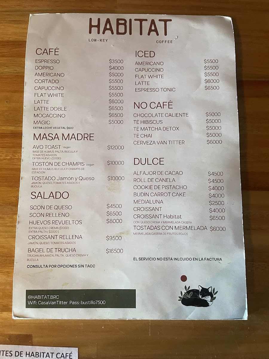 HABITAT Low-key Coffee Photo Menu 3