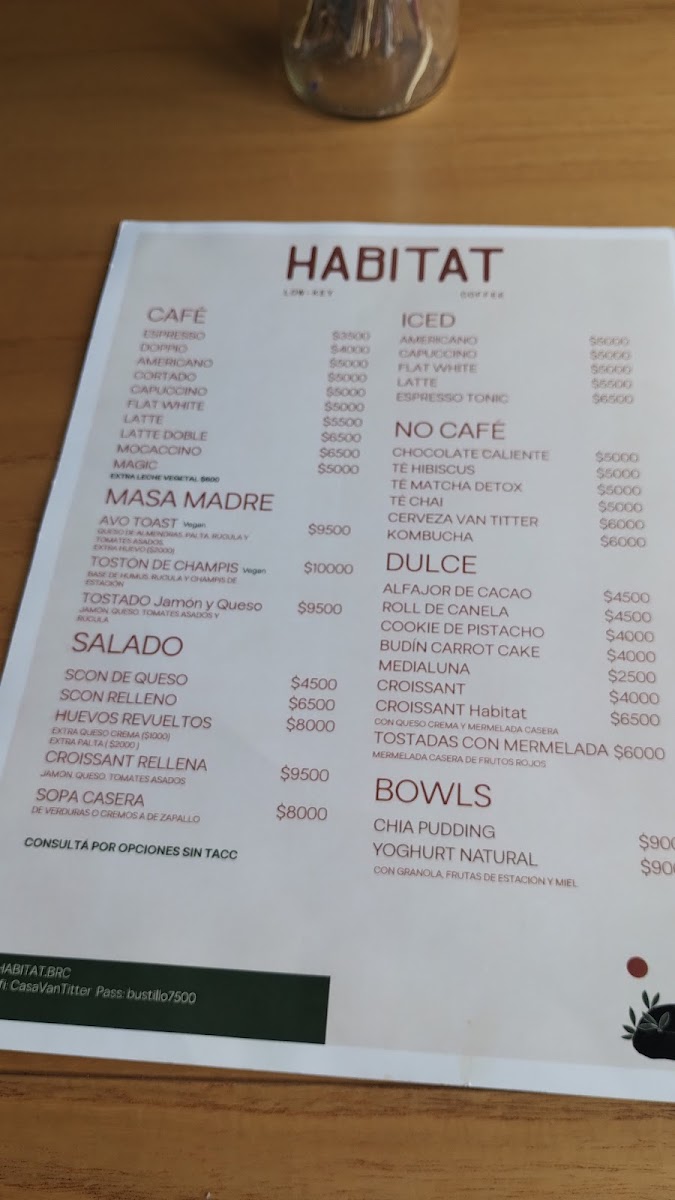 HABITAT Low-key Coffee Photo Menu 5