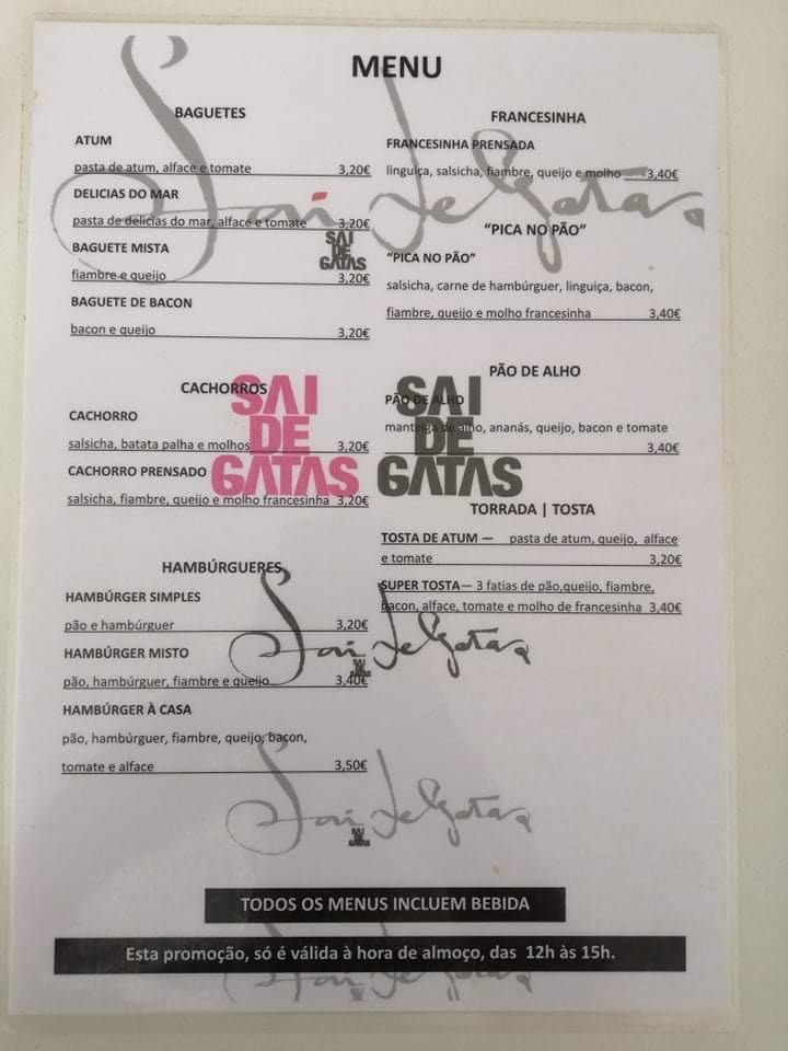 Sai de Gatas Photo Menu 1
