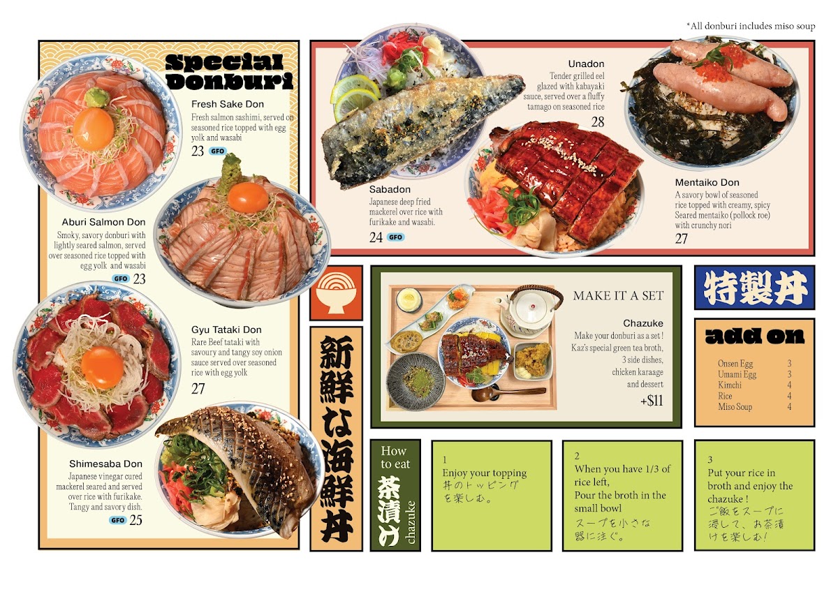 Kaz’s Workshop Photo Menu 2