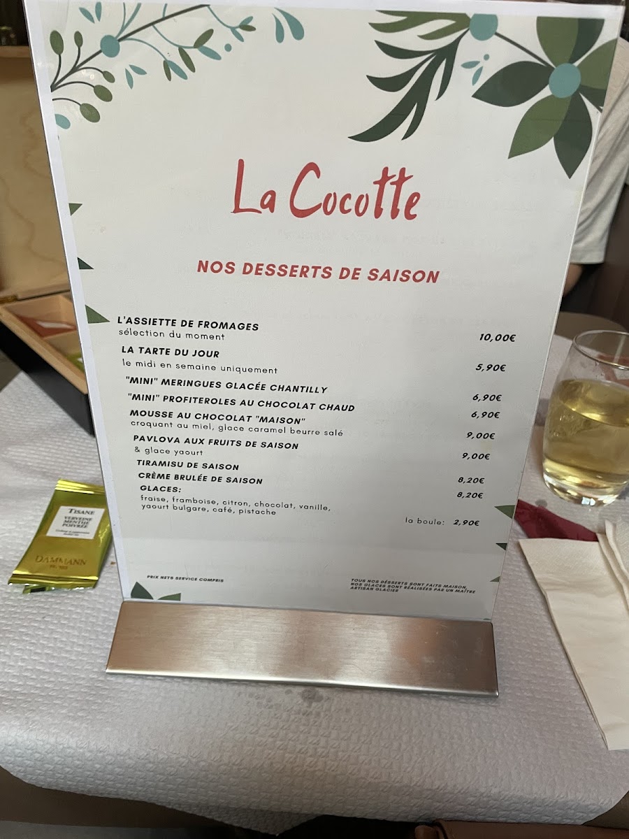 La Cocotte Photo Menu 2