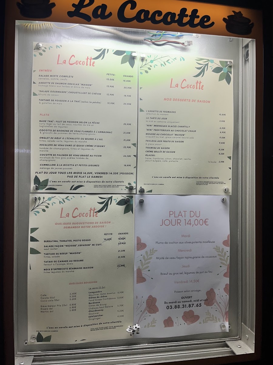 La Cocotte Photo Menu 3