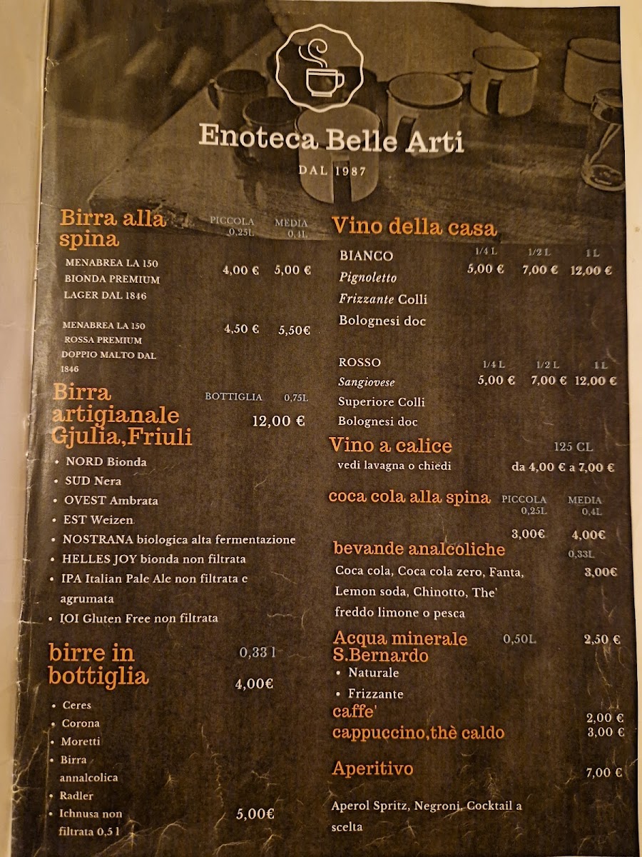 Trattoria Pizzeria Belle Arti Photo Menu 4