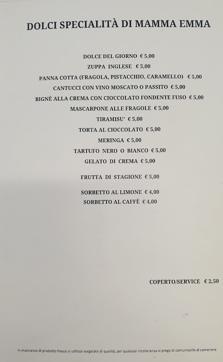 Trattoria Pizzeria Belle Arti Photo Menu 6