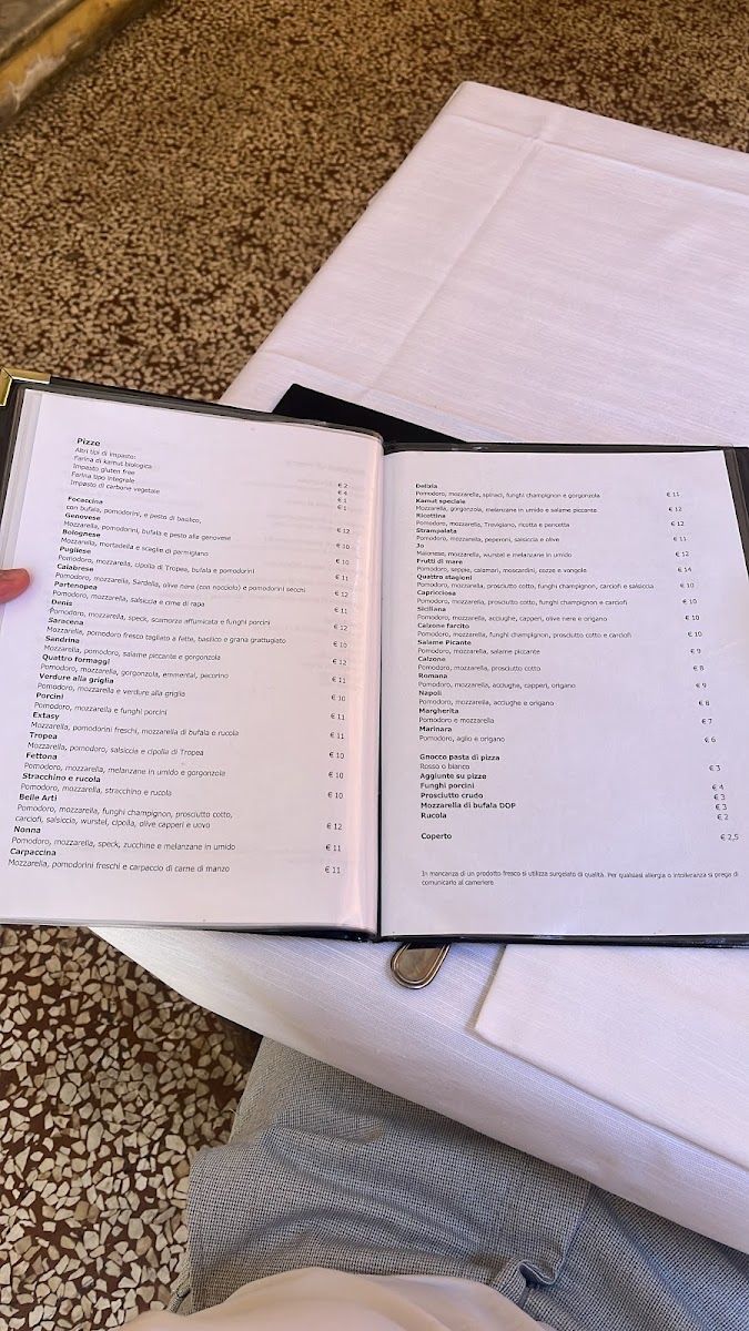 Trattoria Pizzeria Belle Arti Photo Menu 7