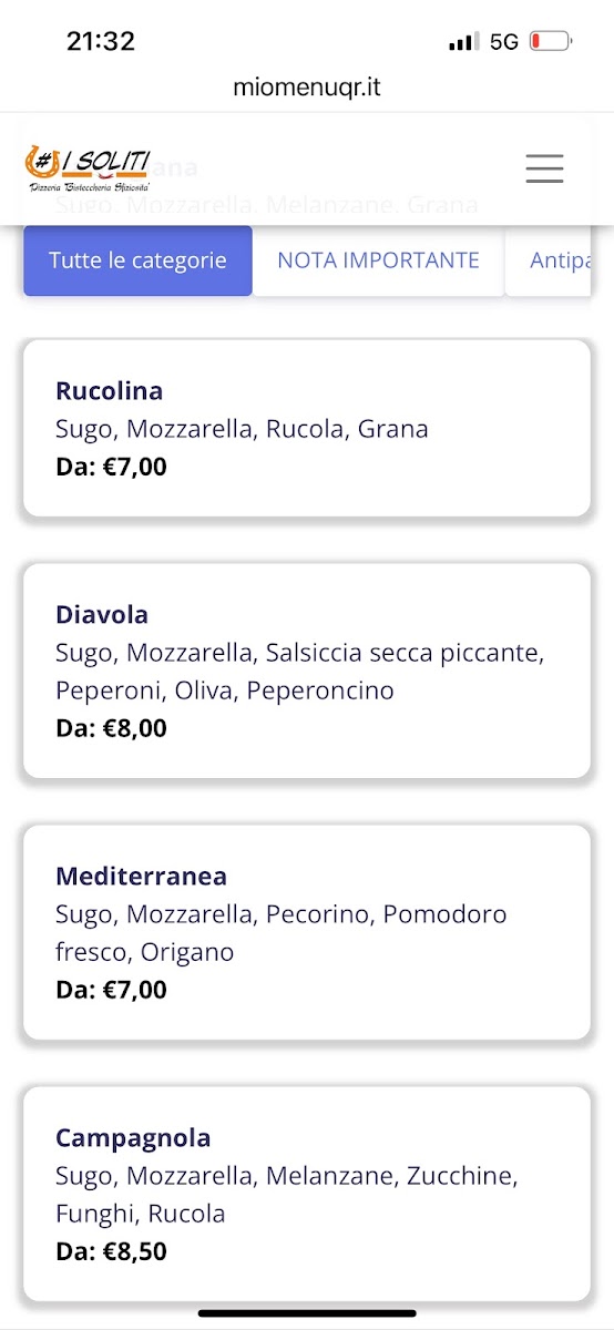I Soliti Photo Menu 4