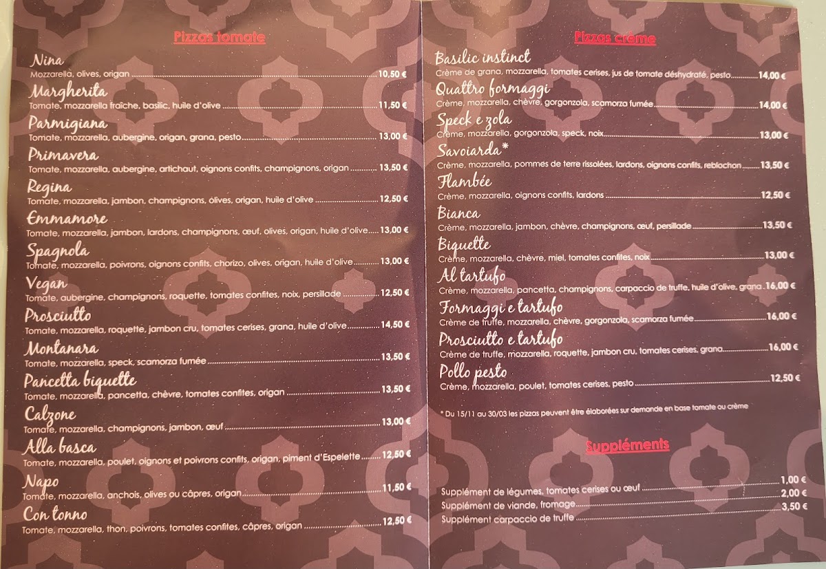 Pizzas l'Albatros Photo Menu 2