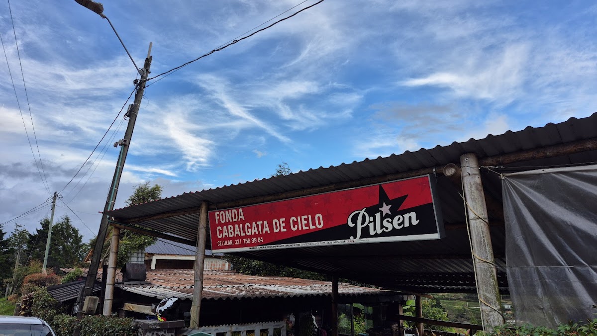 La cabalgata de cielo para almorzar