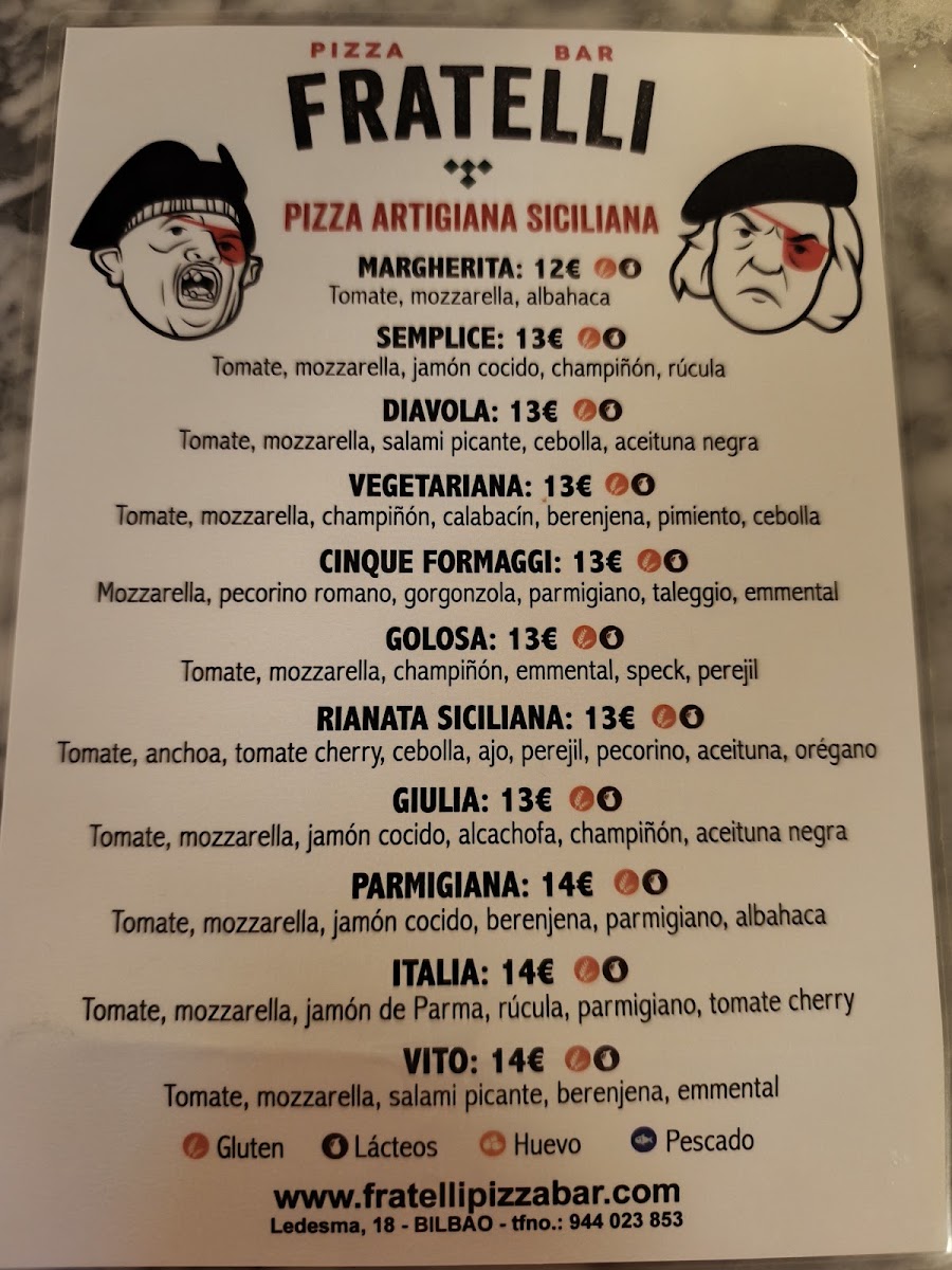 Fratelli Pizza Bar Photo Menu 1