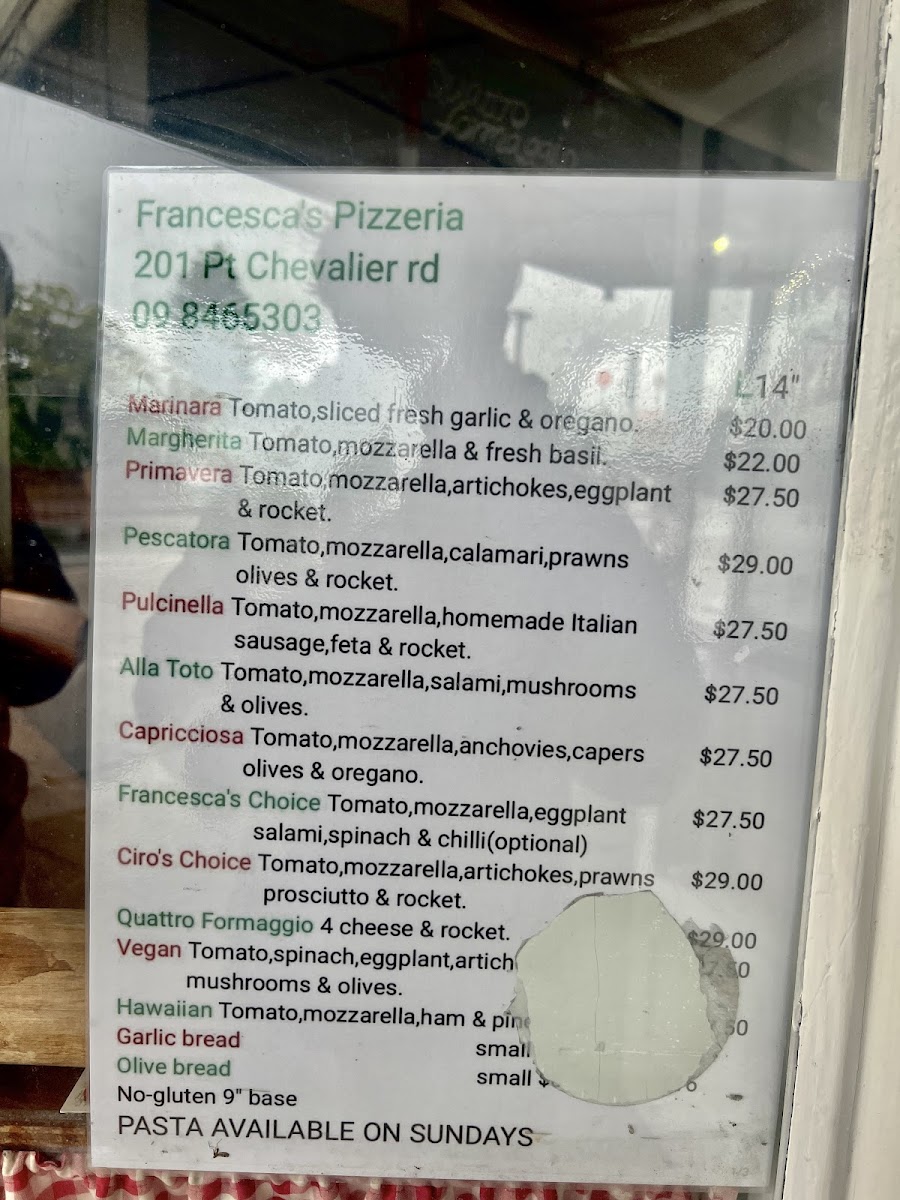 Francesca's Pizzeria Photo Menu 3