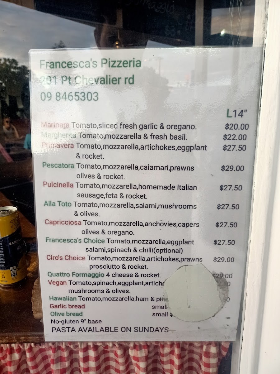 Francesca's Pizzeria Photo Menu 4