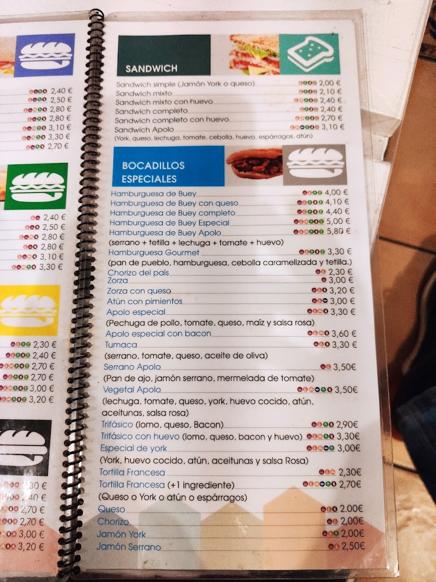 Cafetería Apolo Marín Photo Menu 1