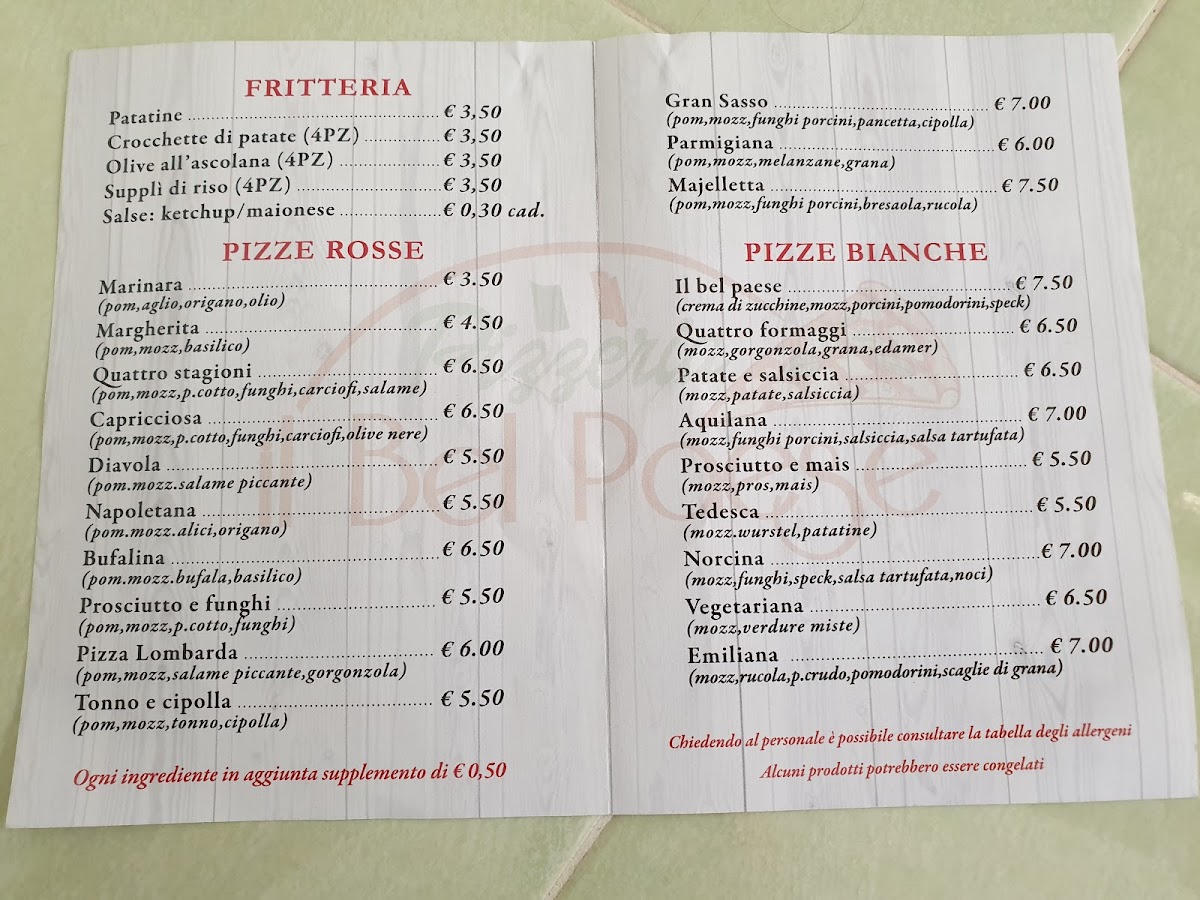 Pizzeria il bel paese Photo Menu 5