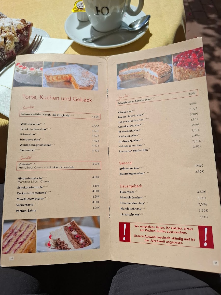 Schweigert Konditorei Café Photo Menu 1