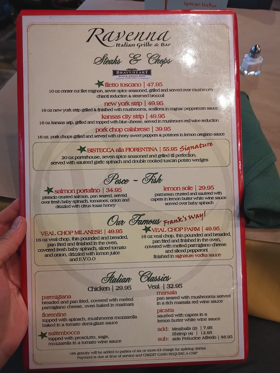 Ravenna Italian Grille & Bar Photo Menu 1