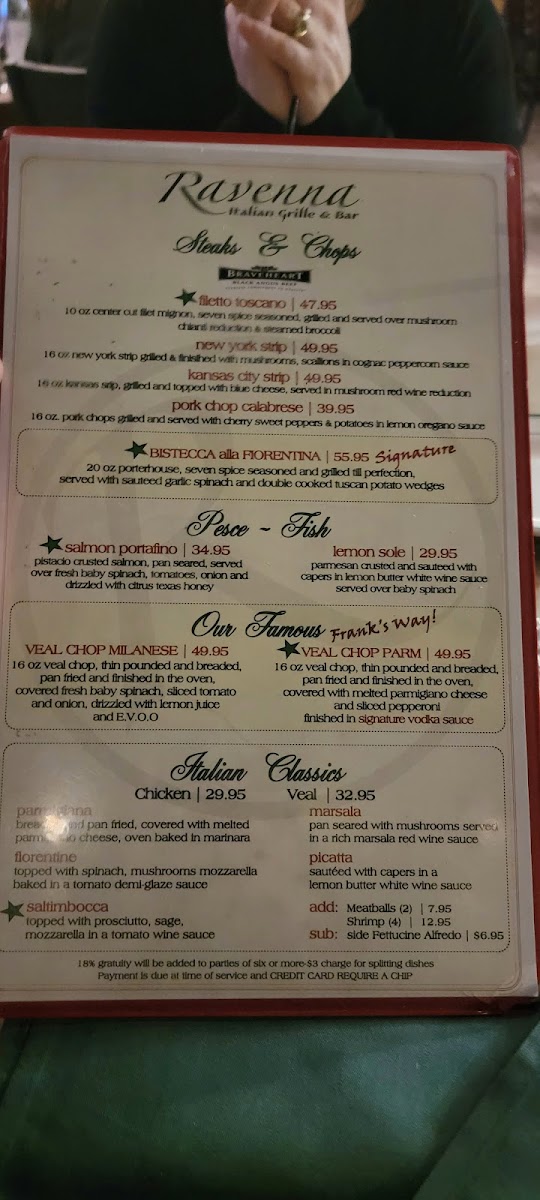 Ravenna Italian Grille & Bar Photo Menu 9