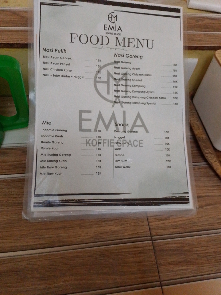 Emia Koffie Space Photo Menu 2