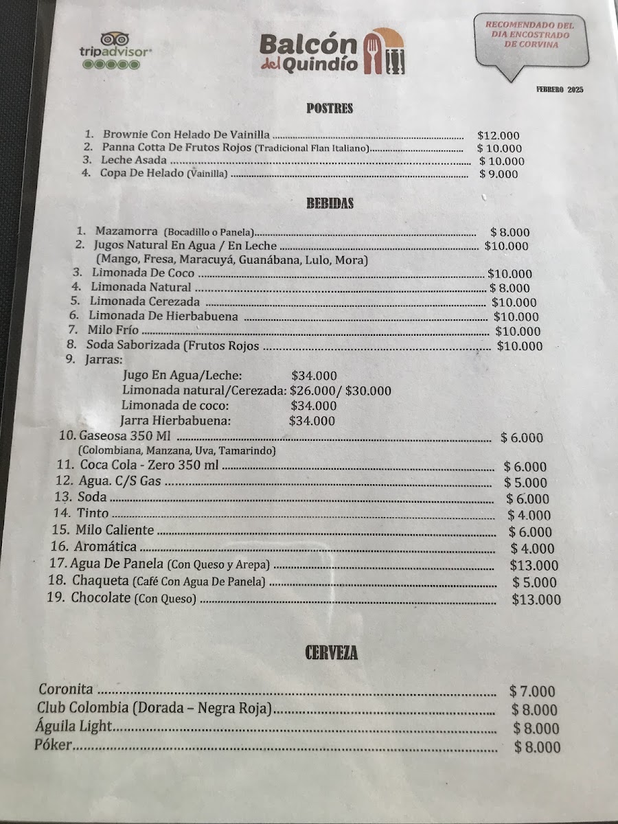 BALCON DEL QUINDIO Photo Menu 2