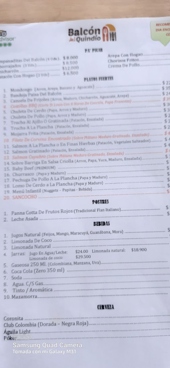 BALCON DEL QUINDIO Photo Menu 9