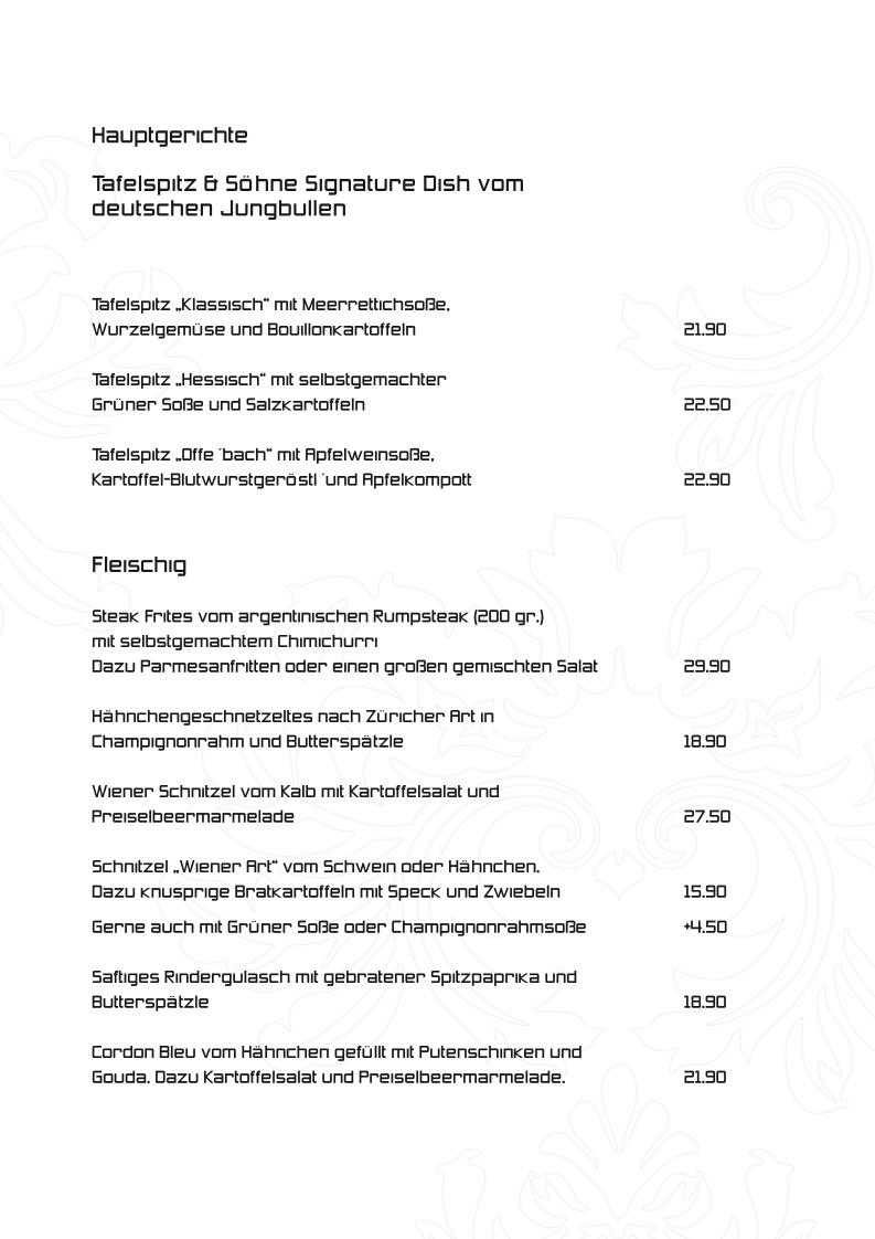 Tafelspitz & Söhne Photo Menu 6