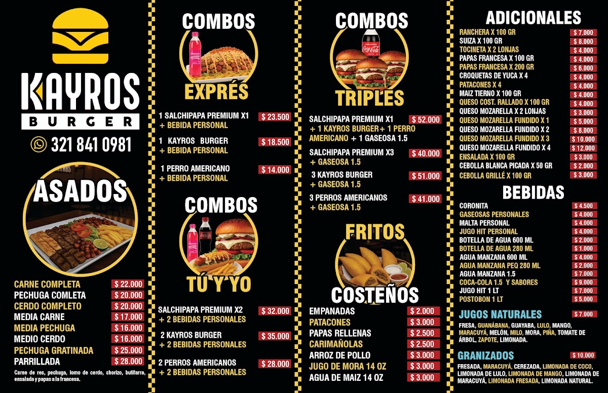 KAYROS BURGER Photo Menu 2