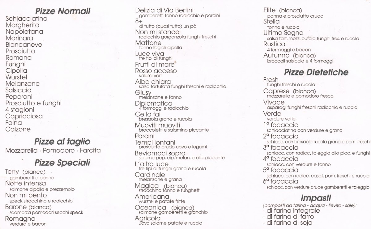 Il Primo Atto Pizzeria Da Asporto Photo Menu 1