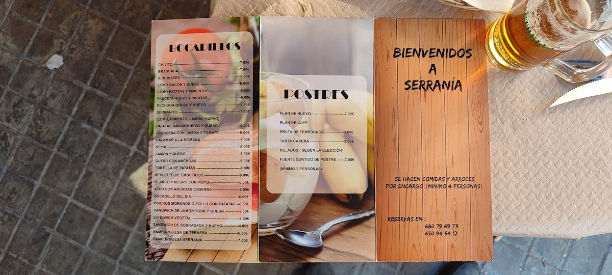 Bar restaurante Serrania Campanar Photo Menu 10