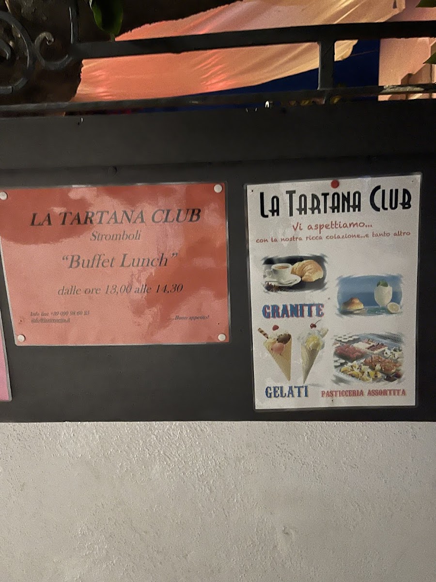 La Tartana Club Photo Menu 1
