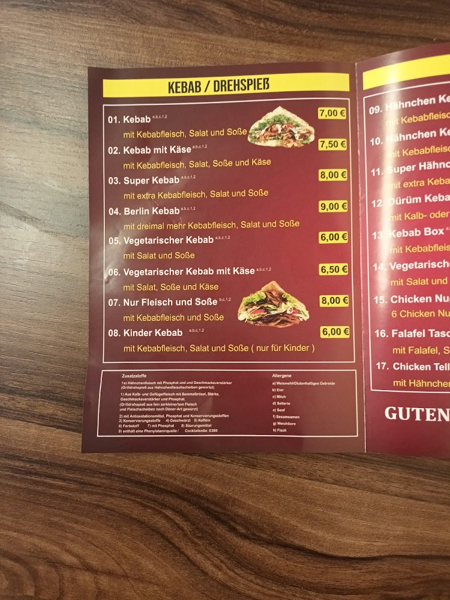 Berlin Döner Pizzeria Photo Menu 1