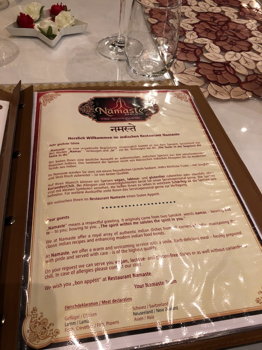 Restaurant Namaste Oerlikon Photo Menu 5