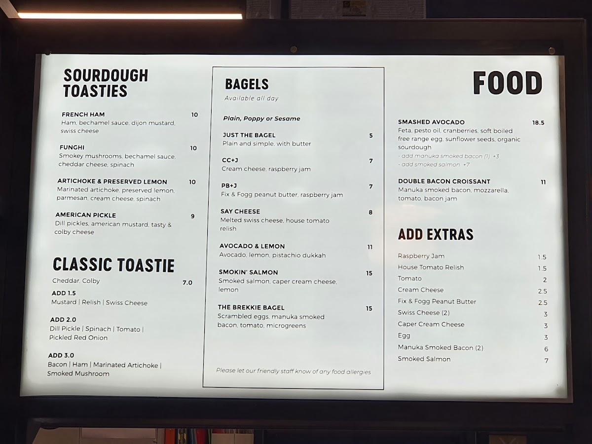 Espresso Workshop Britomart Photo Menu 5
