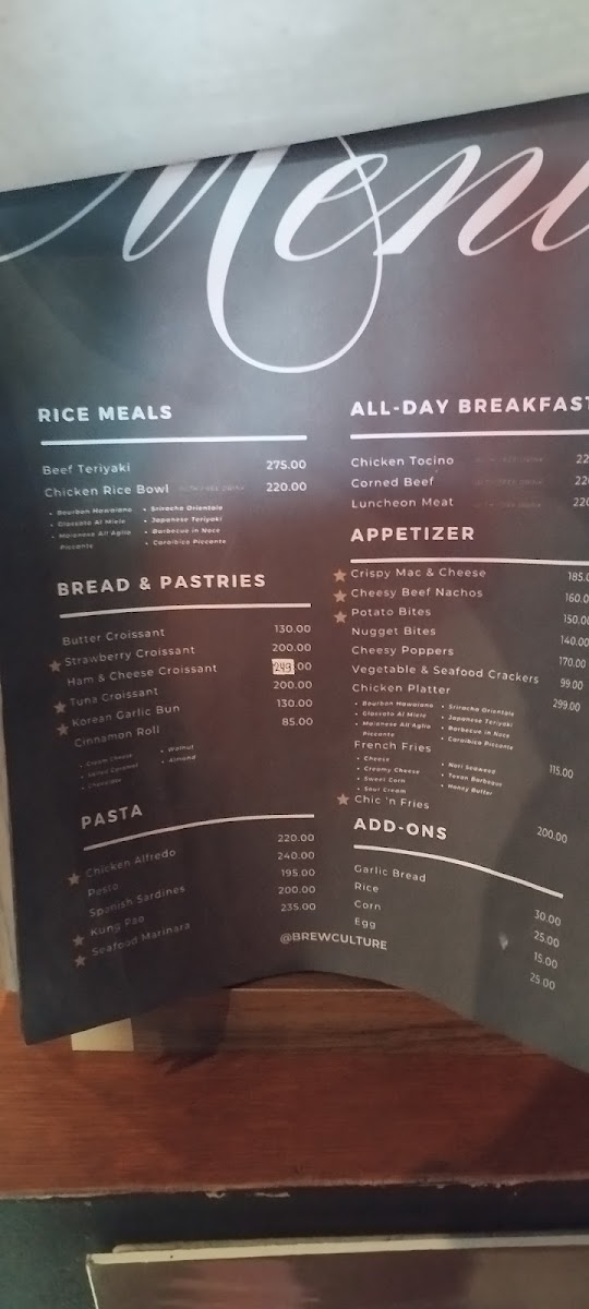 Brew Culture Photo Menu 5