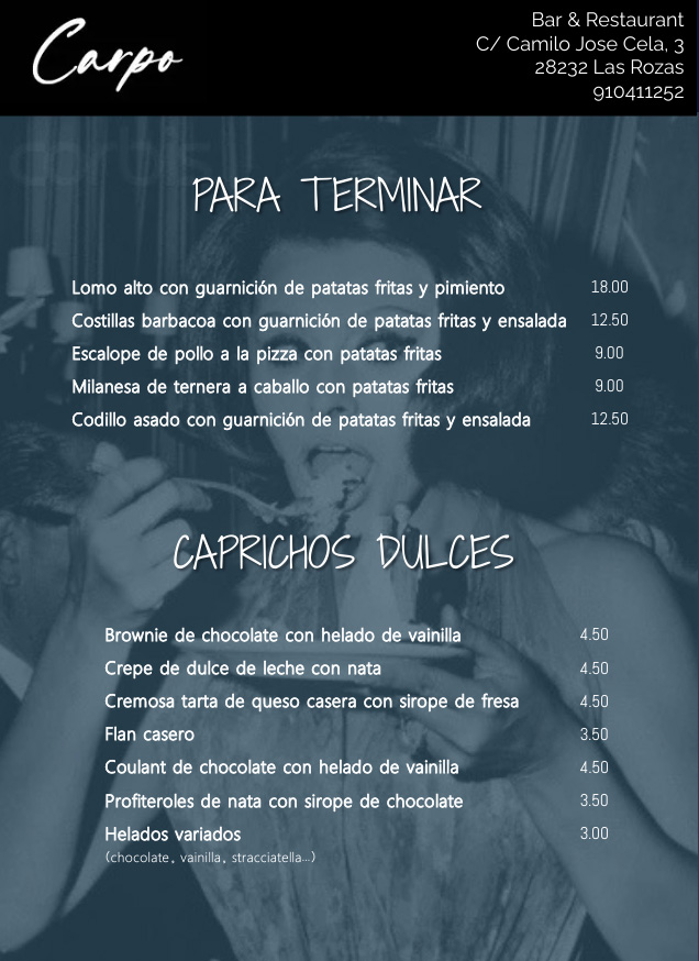Restaurante Carpo Photo Menu 2