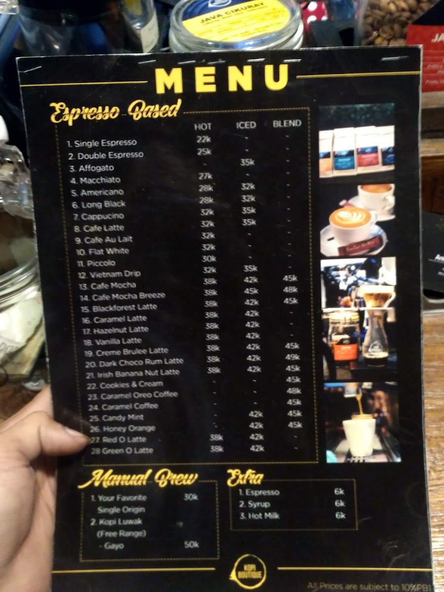 Kopi Boutique Roastery Photo Menu 5