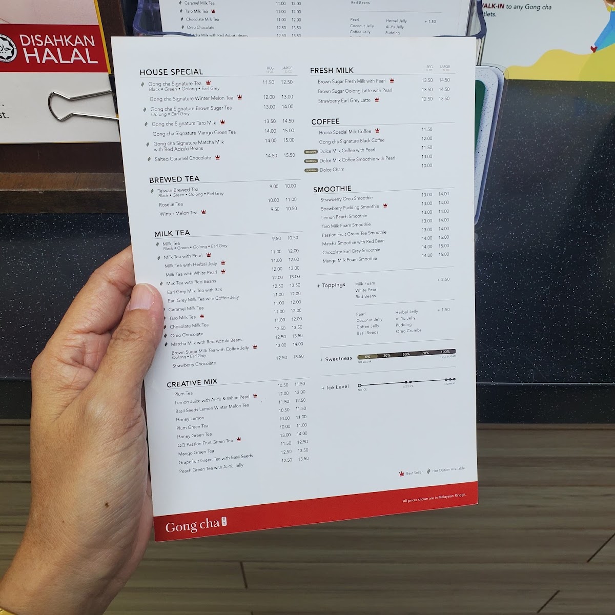 Gong Cha (Damai) Photo Menu 3