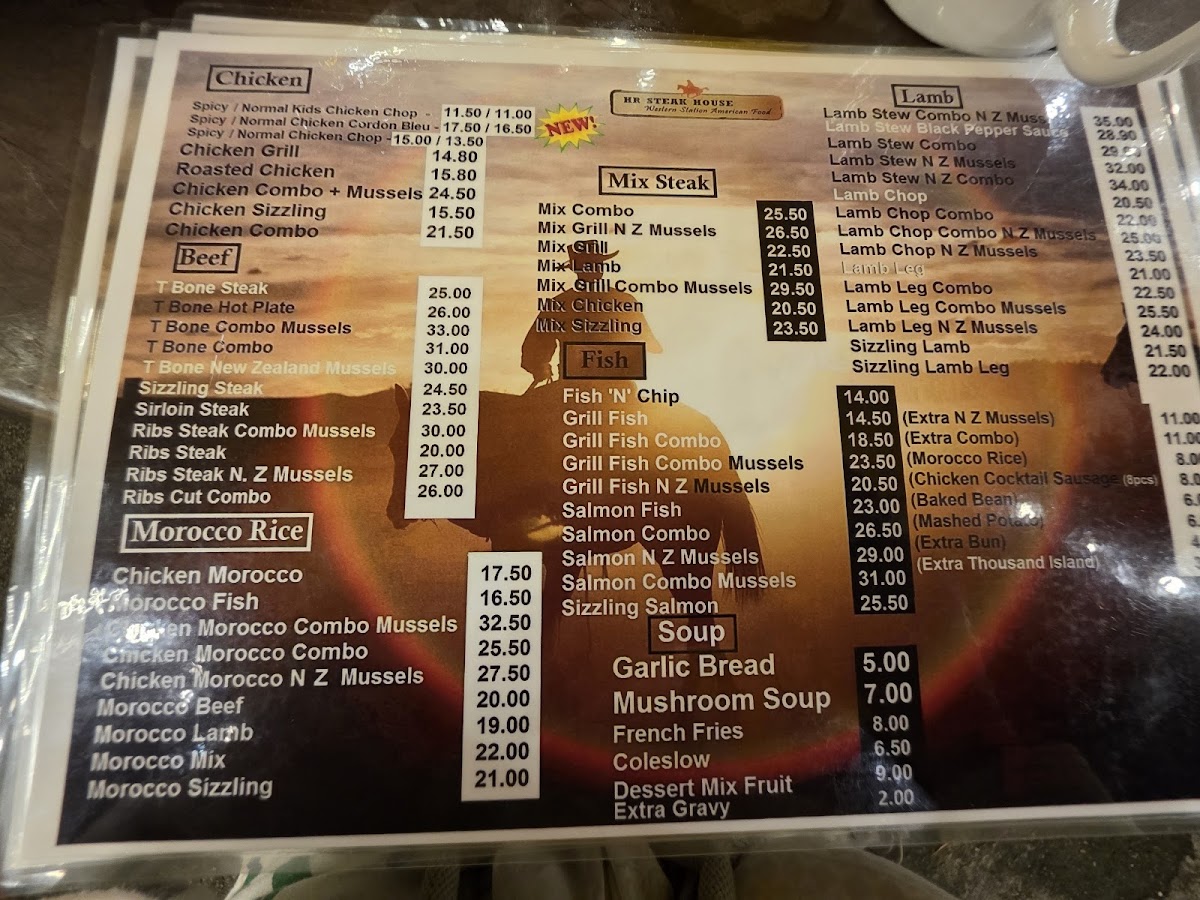HR Steak House Photo Menu 3