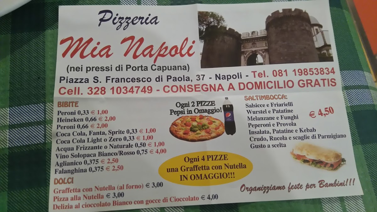 PIZZERIA MIA NAPOLI Photo Menu 5