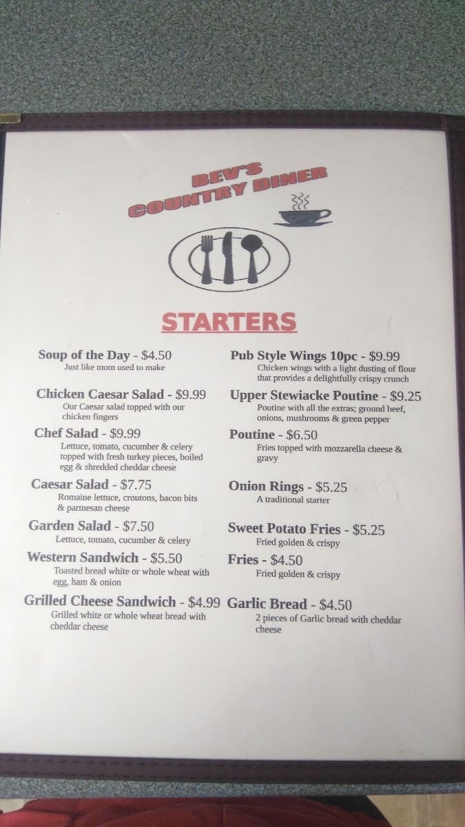 Bev's Country Diner Photo Menu 10