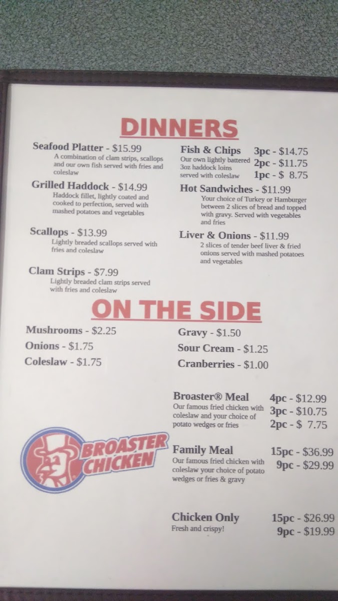 Bev's Country Diner Photo Menu 9