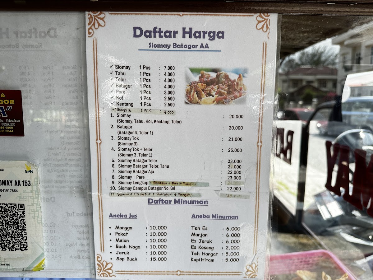 Siomay & Batagor AA Ade Photo Menu 10